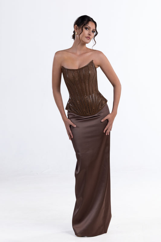 Brown Two Piece Set
